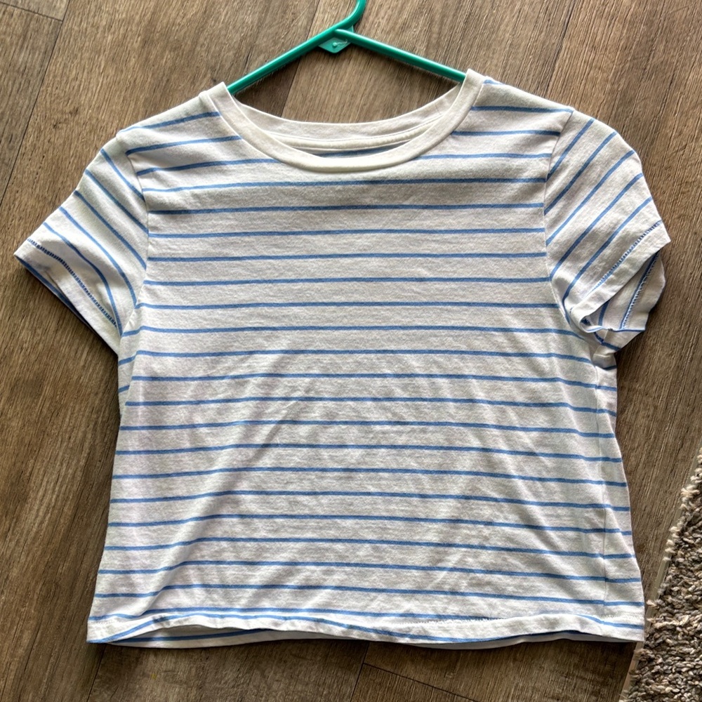 Striped White and Blue T-Shirt